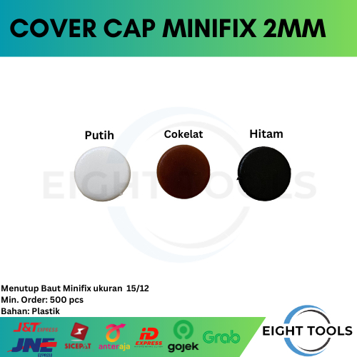 Tutup minifix / cover cap minifix 2 mm / Tutup Minifix Plastik / Tutup Minifix Warna / Tutup Baut