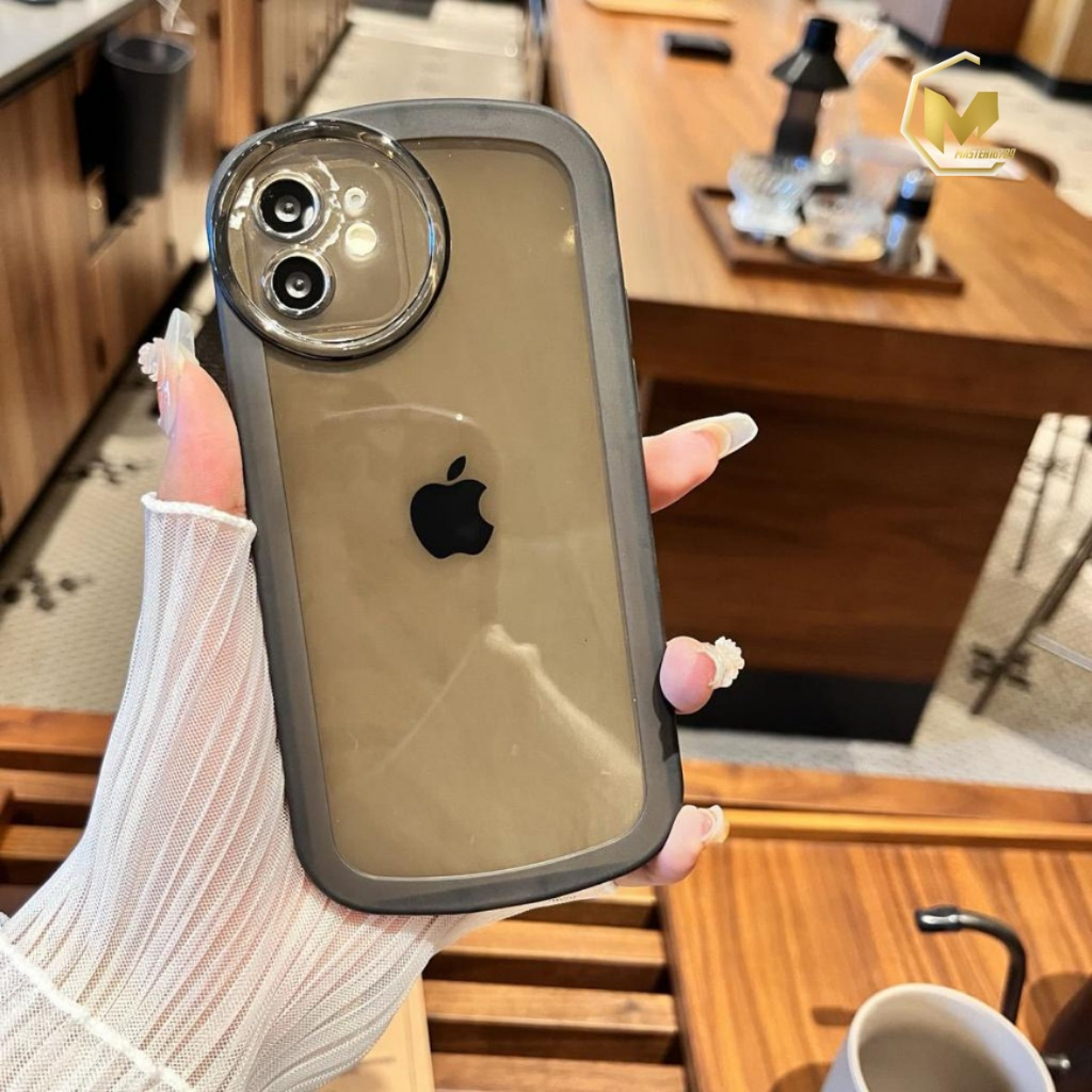 SOFTCASE CLEAR TRANSPARAN HITAM BENTUK OVAL FOR SAMSUNG A04 MA4400