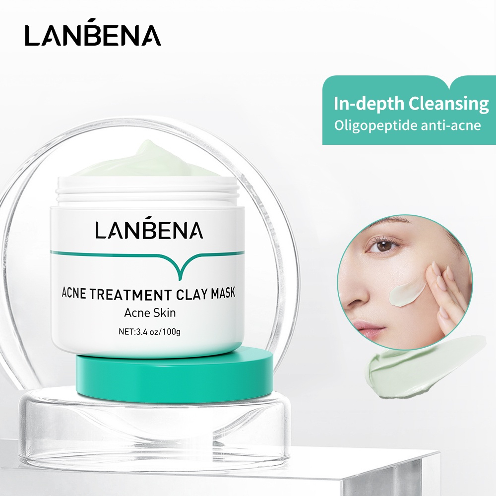 ✨ AKU MURAH ✨ LANBENA Acne Clay Mask Cream 100 GR