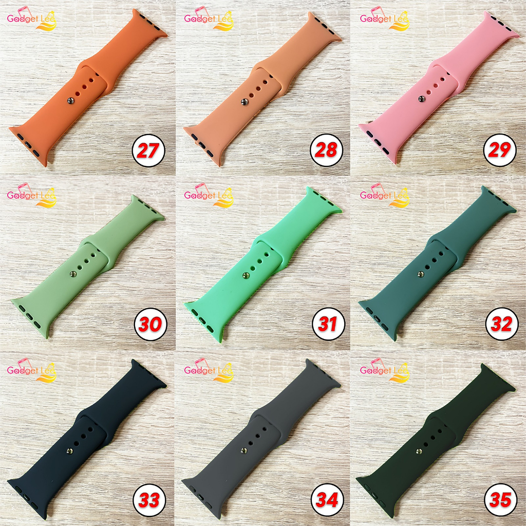 Strap iWatch Sport Band Rubber Replacement iWatch Tali Jam Apple Watch Series 1 2 3 4 5 6 7 8 SE ultra 38mm 40mm 41mm 42mm 44mm 45mm 49mm