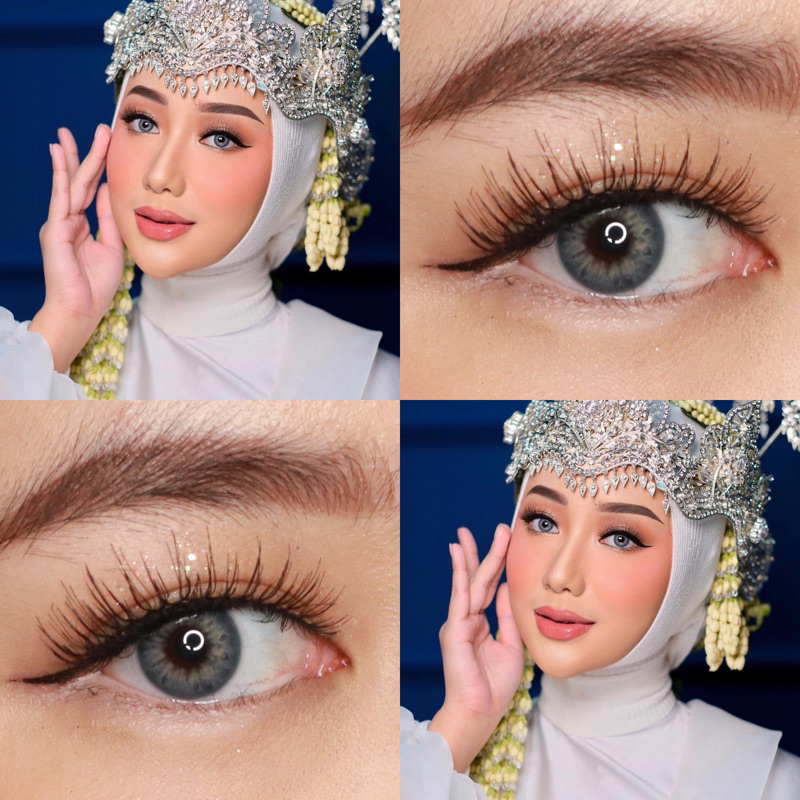 EYEMAZING Softlens - Alexa Light Gray / Grey / Abu Normal Minus Beda Minus