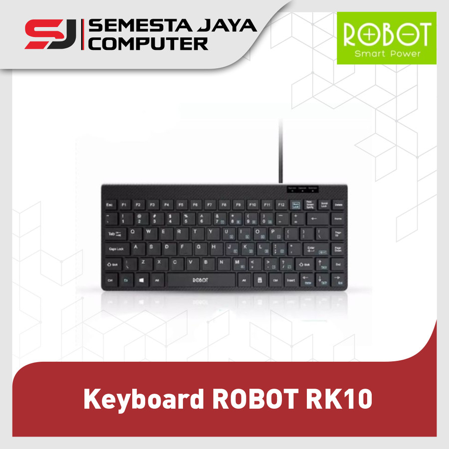 Robot RK10 Mini USB Keyboard Wired Ultra Thin