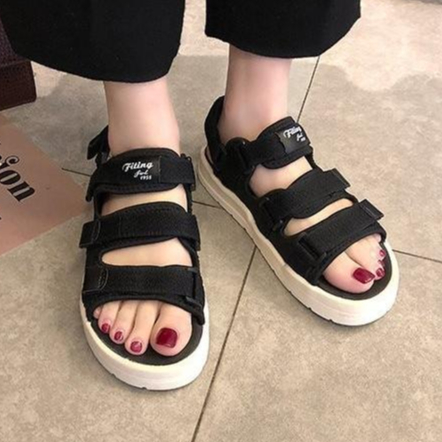 Traveling Sandals Triple Velcro Black 5352 (35-40)