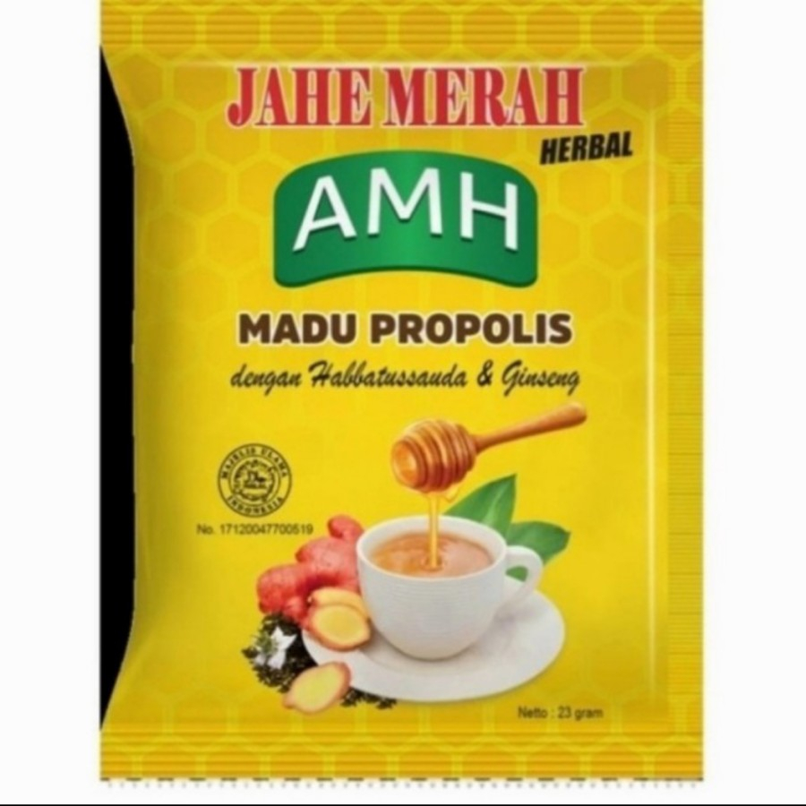 

AMH jahe merah herbal susu madu propolis temulawak ginseng habbatussauda