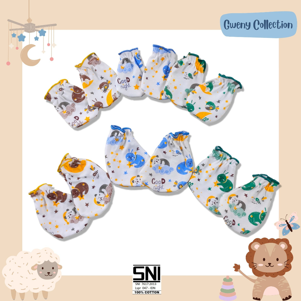 SARUNG TANGAN KAKI KARET MOTIF LUCU SNI UNISEX FOXY DAN RABBIT