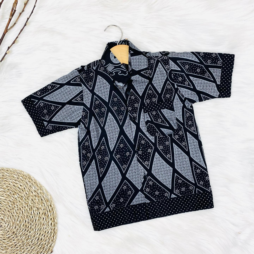 Benang Raja Hem Anak katun Batik