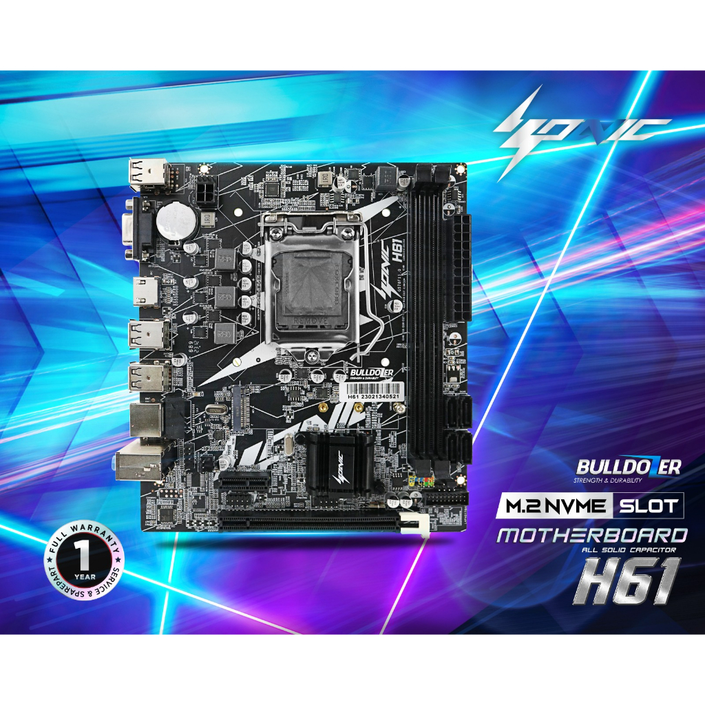 MOTHERBOARD BULLDOZER H61B-LZ SOCKET 1155 DDR3