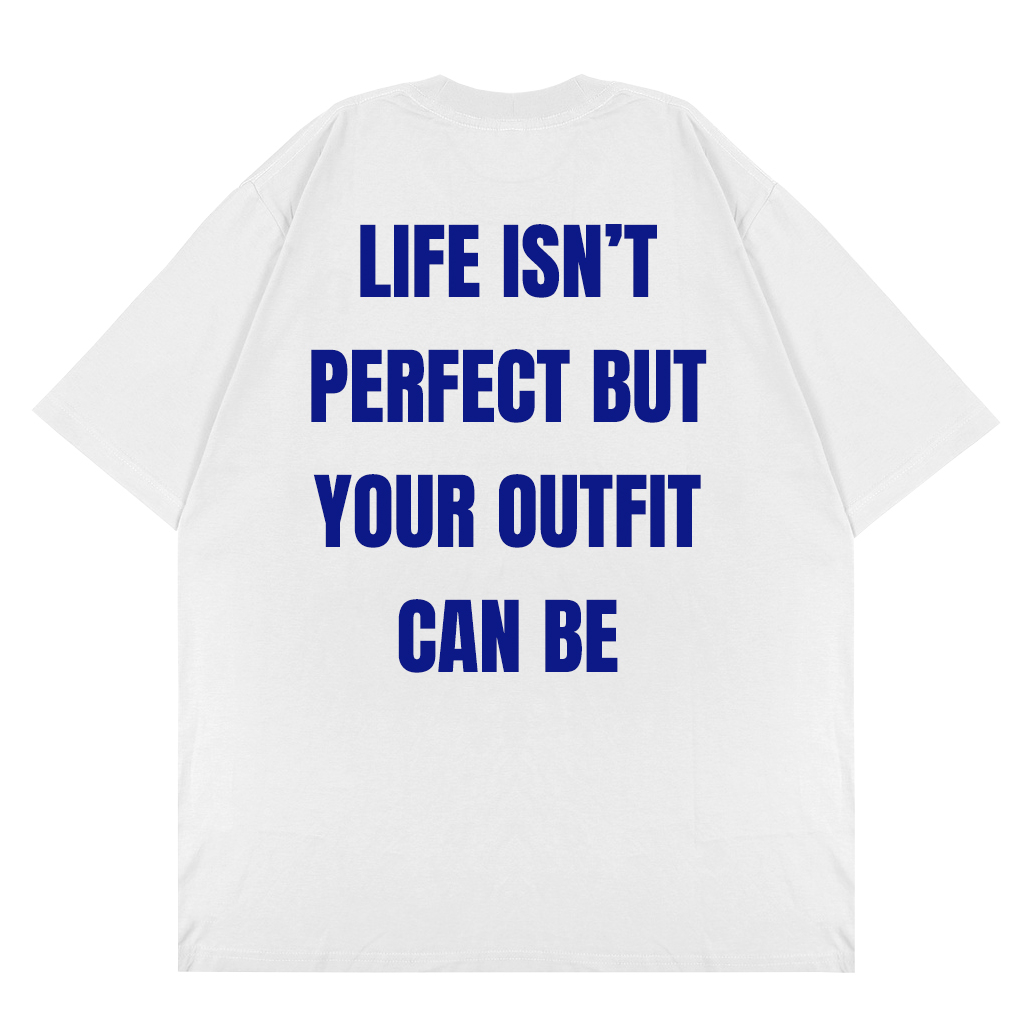 T-shirt | Oversize | Life | White | Snackingchoices