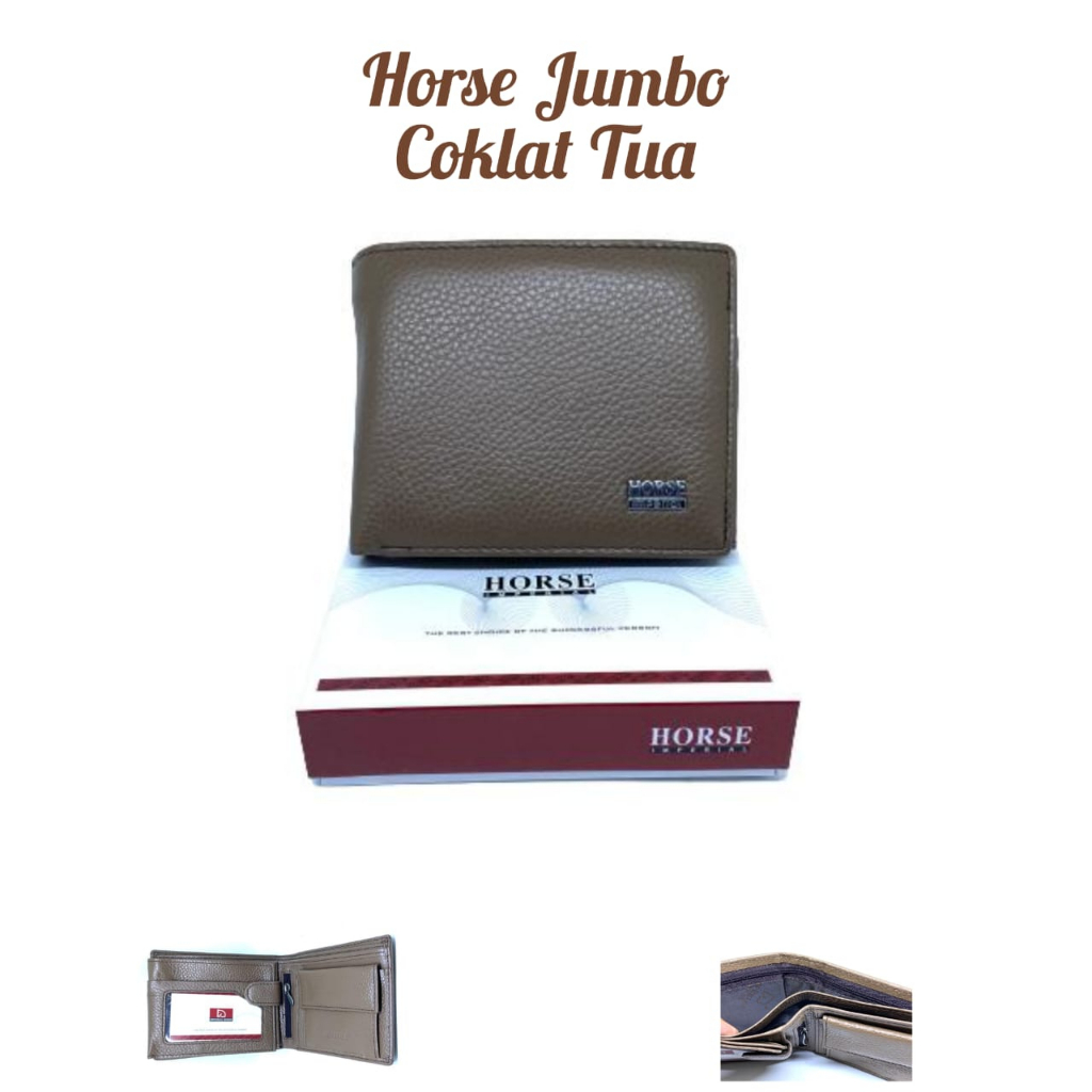 Dompet Kulit Asli 100% Ukuran Besar Dompet Kulit Jumbo Imperial Horse Dengan 3 Pilihan Warna