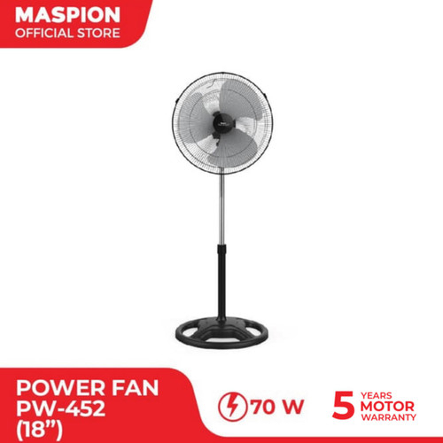 MASPION Kipas Angin Power Fan 18 Inch PW 452S / Standfan - Garansi 3 Tahun