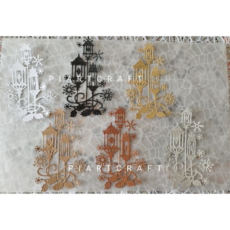 

Lampu snowflake (6) - isi 3 pcs - Dies cut / cut dies DIY scrapbook / vintage journal / diary / album