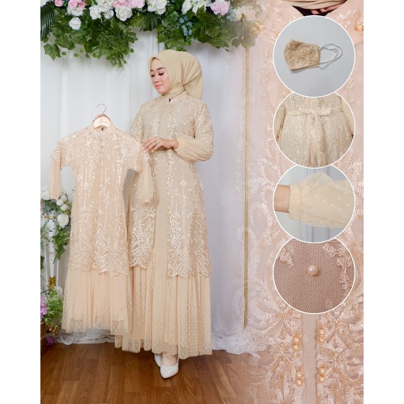 Gamis Ibu + Anak Glamor Original Butik