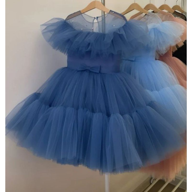 dress revina sabrina pesta anak baju ulang tahun anak perempuan pelanngi unicorn kuda poni dress natal