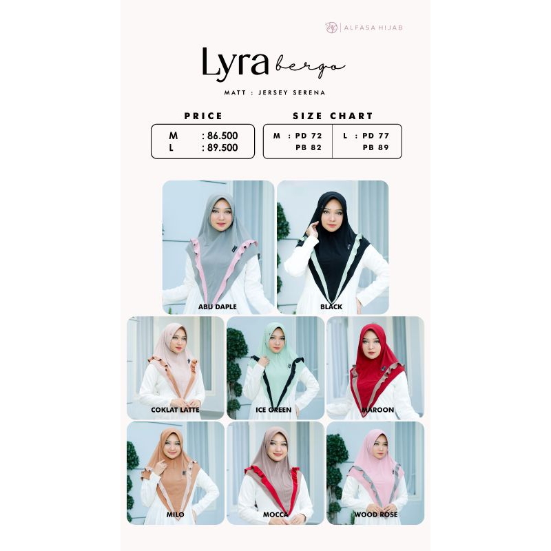 ✅BERGO LYRA BY ALFASA✓JILBAB INSTAN