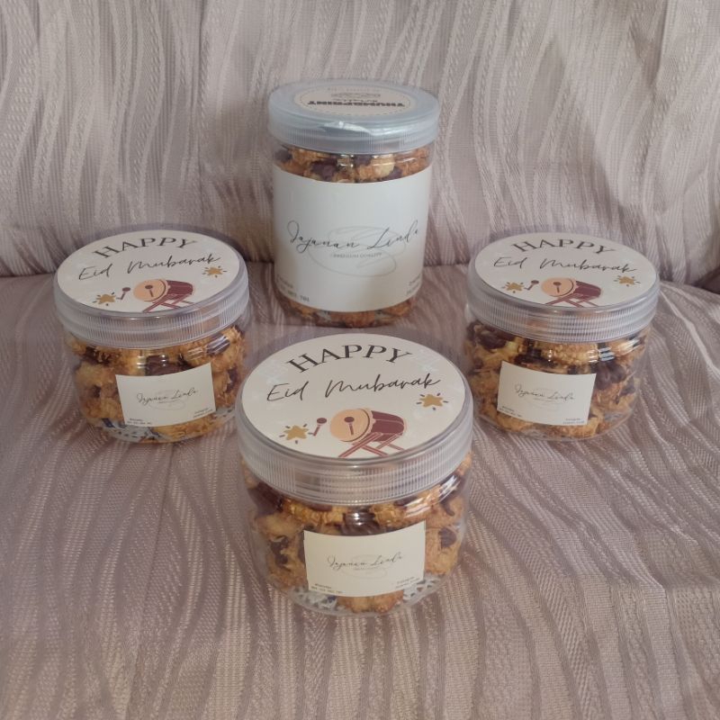 

THUMBPRINT COOKIES NUTELLA KEJU,kemasan toples tabung 400ml