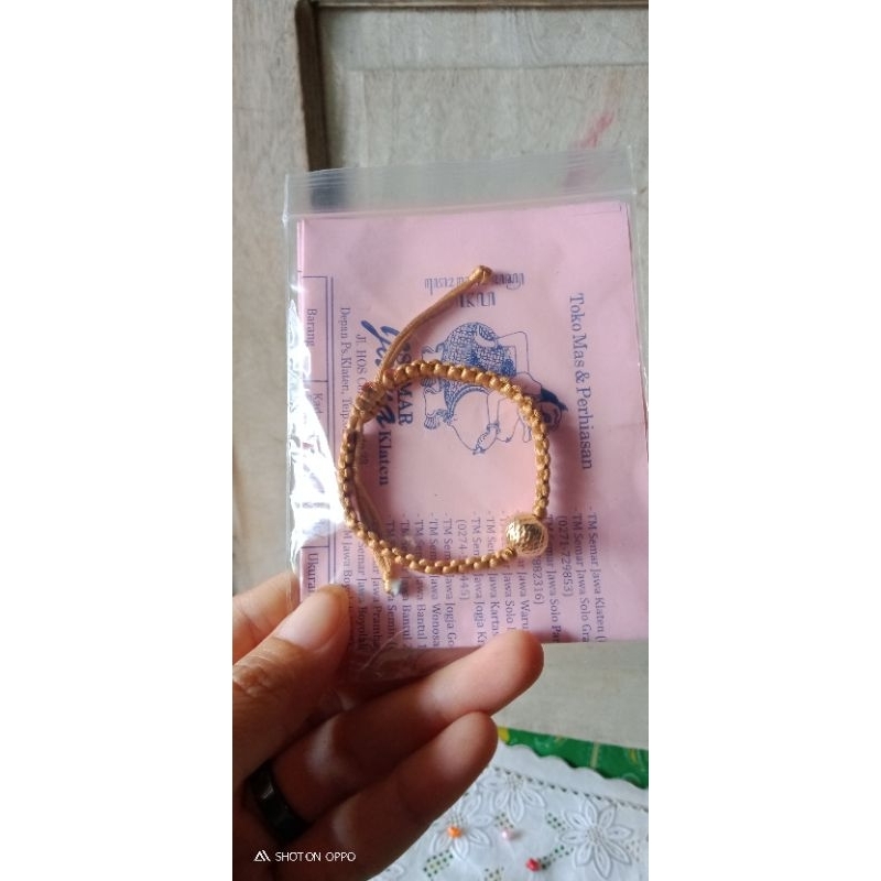 gelang tali emas 0.5gr semar jawa