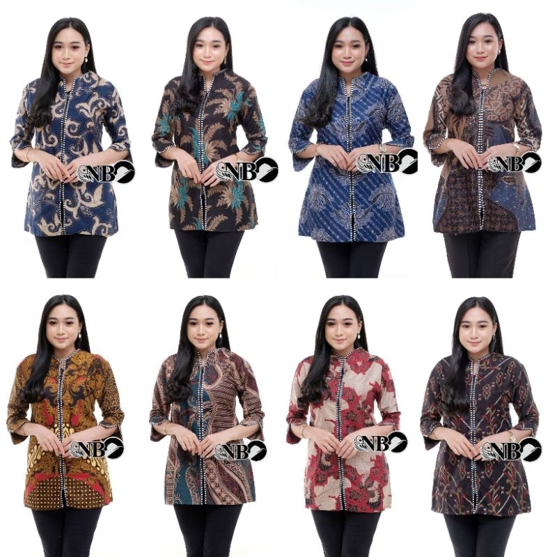 Baju Batik Wanita Modern Blouse Batik Kantor Atasan Batik Kerja Wanita Seragam Batik Modern M L XL X