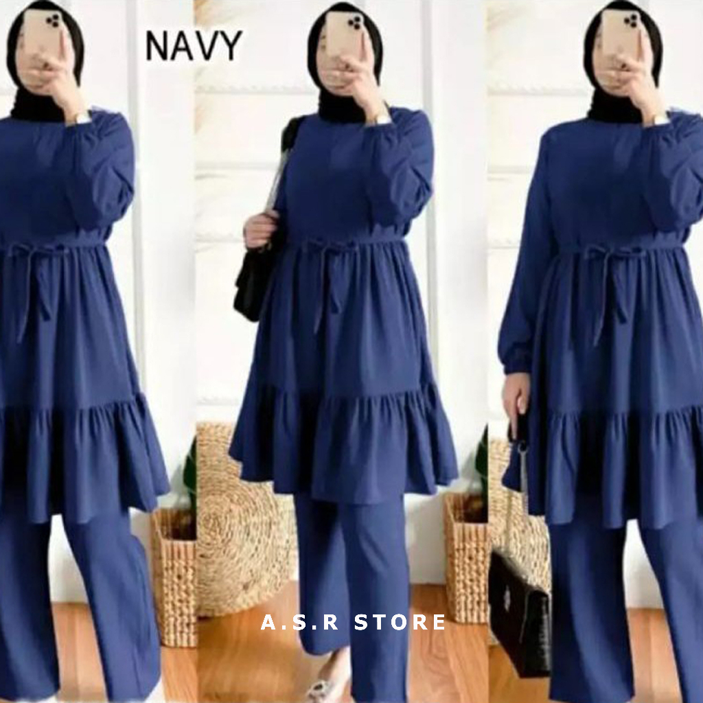 TIFANY SET MAT ITY MANGO CREPE SETELAN TUNIK SUDAH TERMASUK CELANA SIZE S M L XL XXL UKURAN KECIL NORMAL BESAR GEDE JUMBO BIG PAKAIAN MUSLIM MODEREN BARU GAYA SIMPLE UNTUK KONDANGAN ATAU SANTAI KAIN LEMBUT MURAH EKONOMIS BERKUALITAS JAHITAN KUAT DAN RAPIH