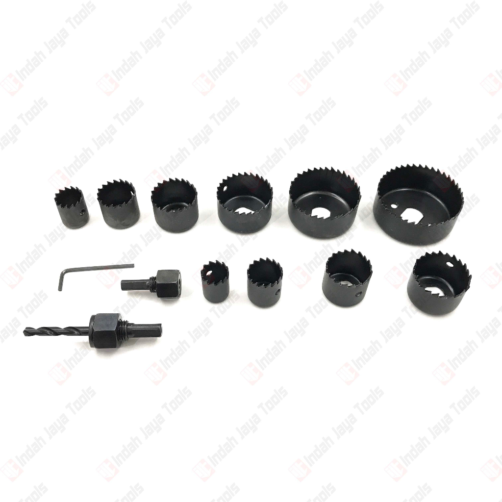 LUMOS Hole Saw Kit 13 Pcs - Holesaw Set Mata Bor Pelubang Kayu