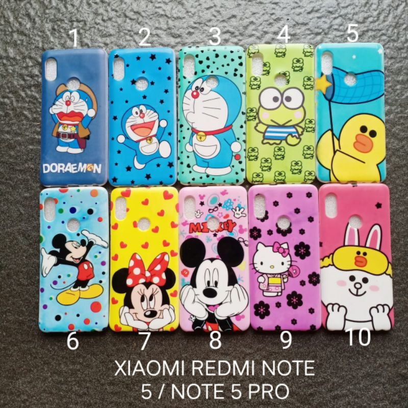 Case gambar Xiaomi Redmi Note 5 . Note 5 Pro motif cewek ( 2 motif ) soft softcase softshell silikon cover casing kesing housing