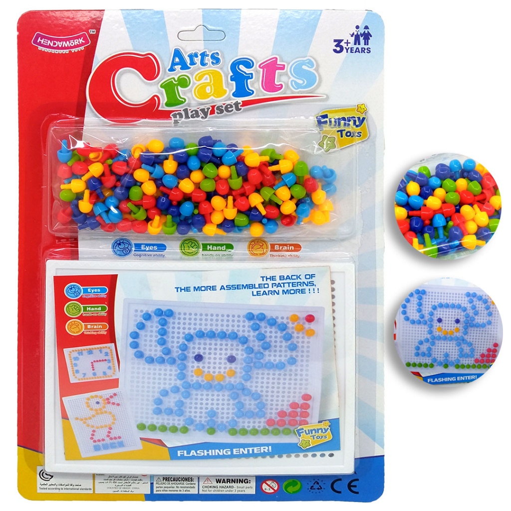 Art Crafts PlaySet Puzzle Susun Jamur Paku Mainan Kreatifitas Anak