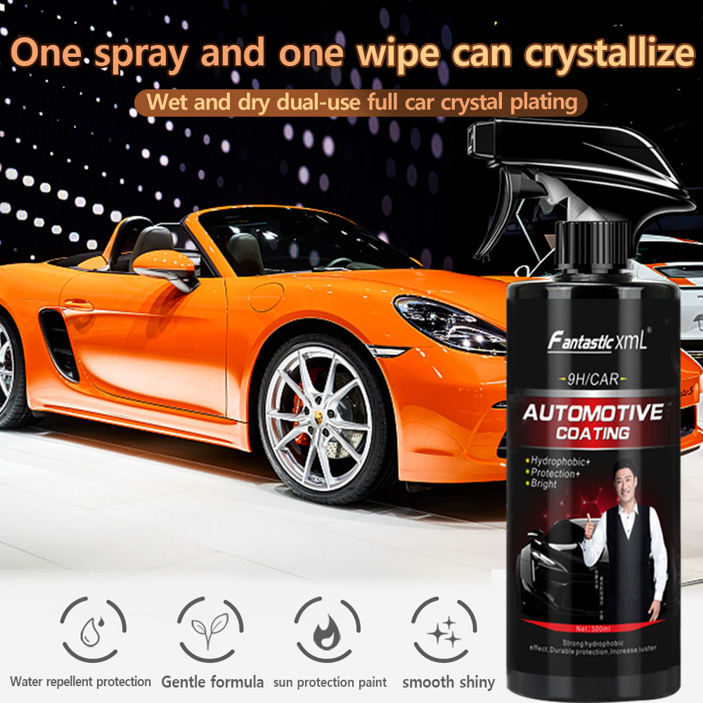 Spray Nano Coating Hydrophobic Car Paint Wax Protection 500 ml - 87K - Black