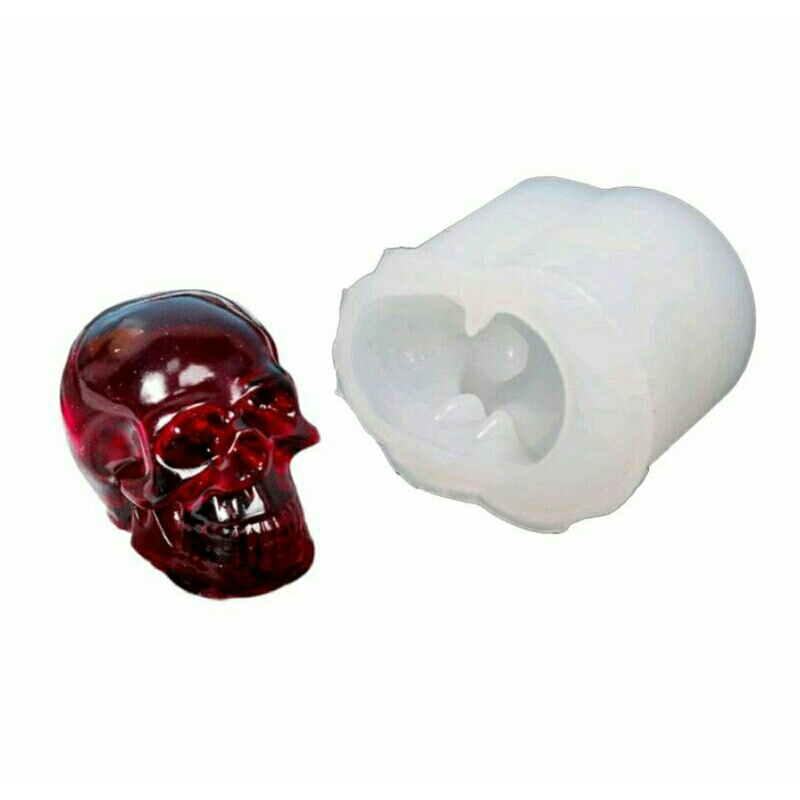cetakan epoxy resin bentuk tengkorak bahan silikon