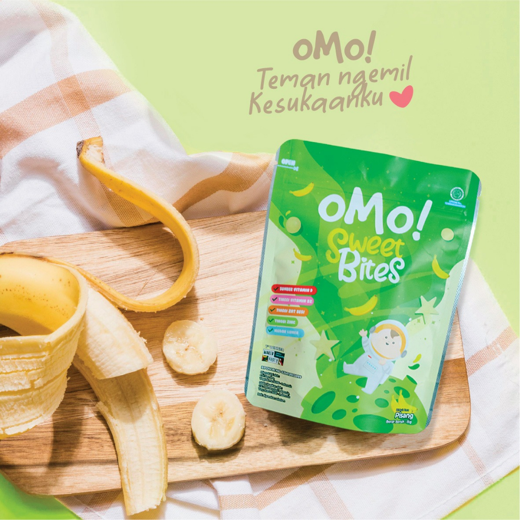 OMO! Sweet Bites - Snack Healthy Baby untuk Bayi Sehat - 15 gram