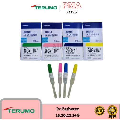 Surflo IV Catheter Terumo / Jarum IV Terumo 18G,20G,22G,24G Harga/pcs