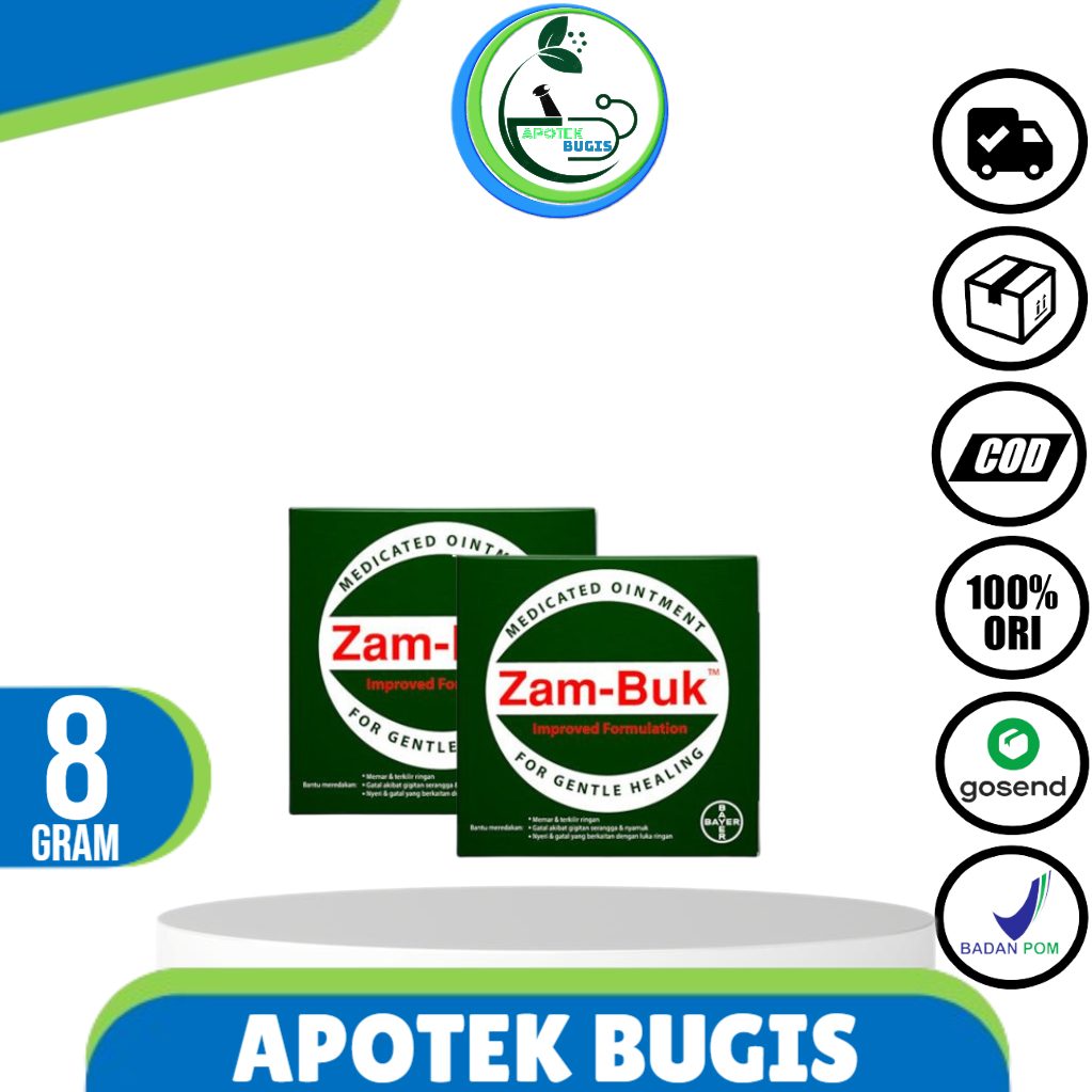 Original ZAM-BUK Ointment - 8 gram Meredakan Nyeri, Gigitan Serangga, Memar dan Terkilir Termurah