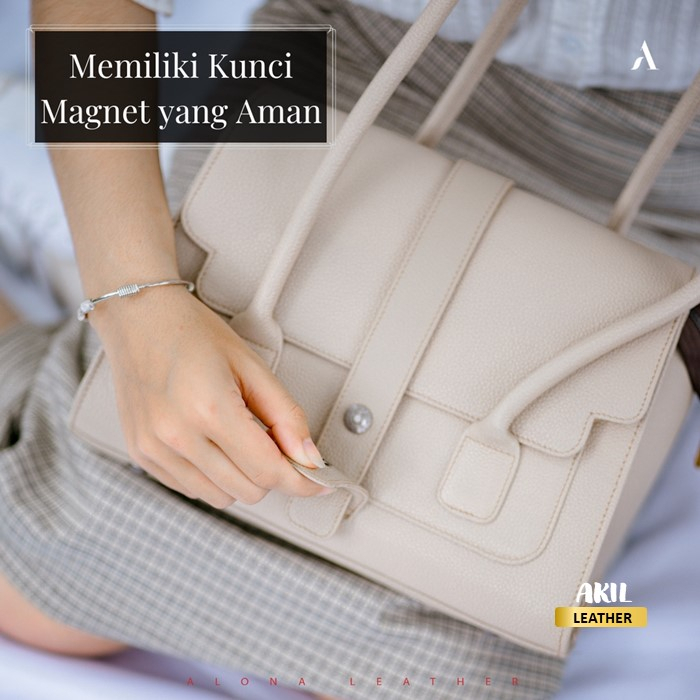 Tas Wanita Branded Model Jinjing Bahu Bahan 100% Kulit Sapi Asli Original Premium Alona Lamia Leather Bag