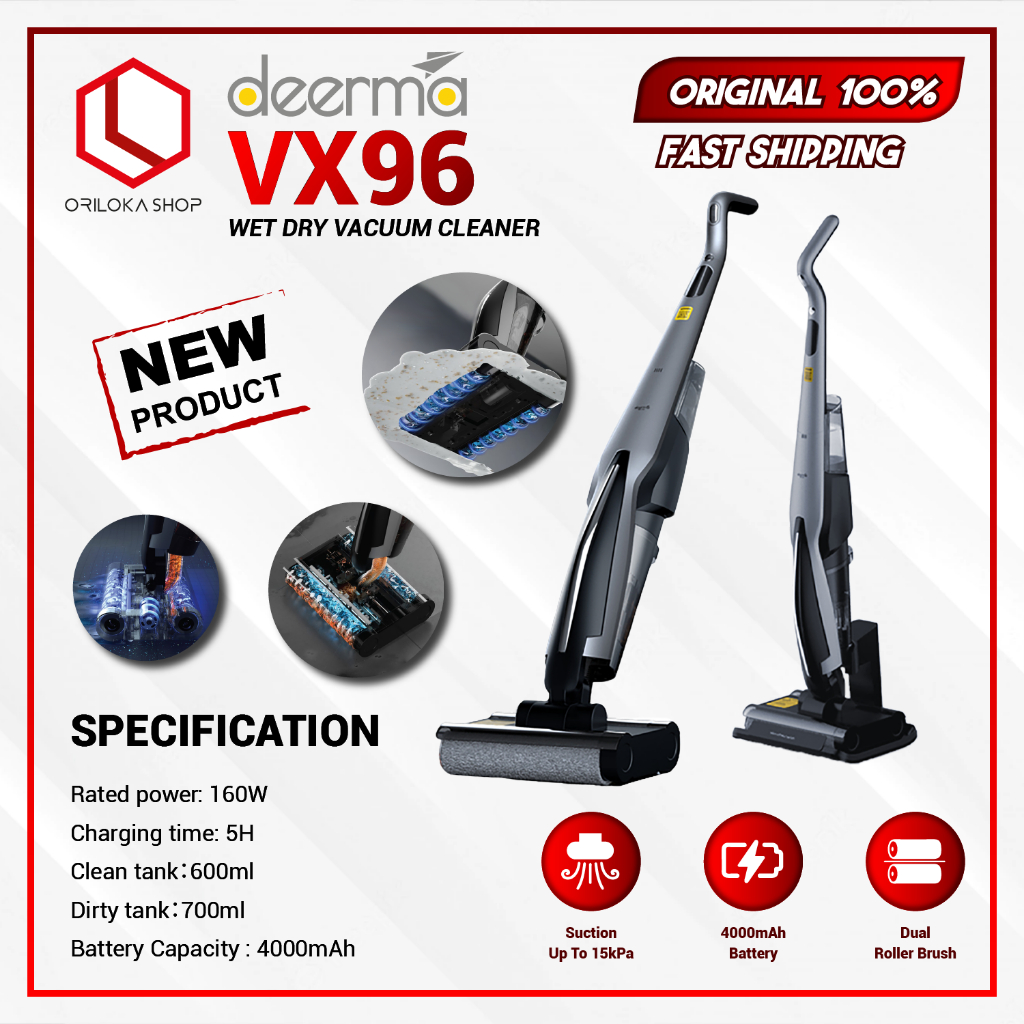 Deerma VX96 Vacuum Cleaner Wet and Dry - Penyedot Debu