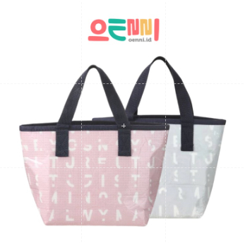Tas Bekal Miniso Letter T Shaped Bento Bag / Lunch Bag original miniso