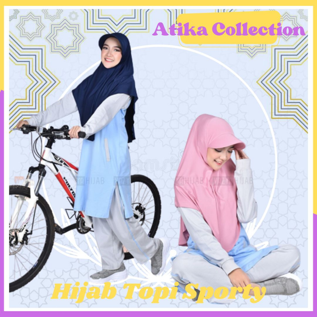 Jilbab hijab sport sporty / Hijab olahraga senam / turban topi traveller / jilbab umroh ♋ / Fashion 