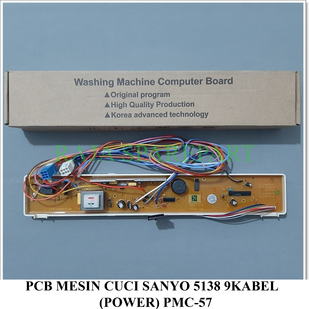 PCB/Panel/Modul Mesin Cuci Sanyo/Denpo DWF097 (5138 - POWER) 9 KABEL PMC-57