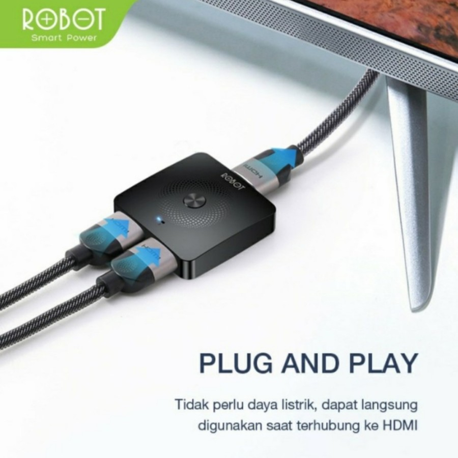 MH - HDMI Switch and Spliter 4K Robot 2 to 1 HDMI SWITCH hm103