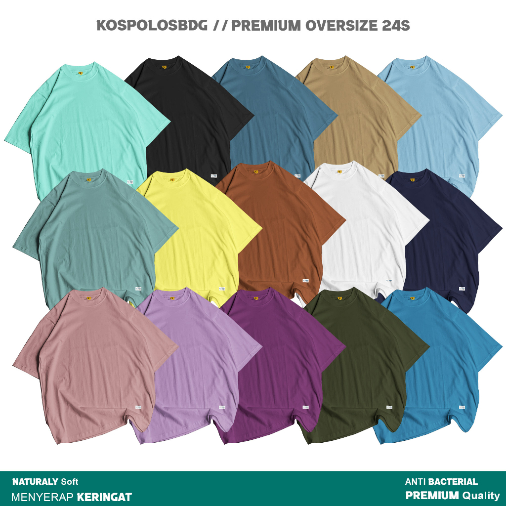 OVERSIZE POLOS [TEBAL] Baju Kaos Polos Cotton Combad 24s Original Premium