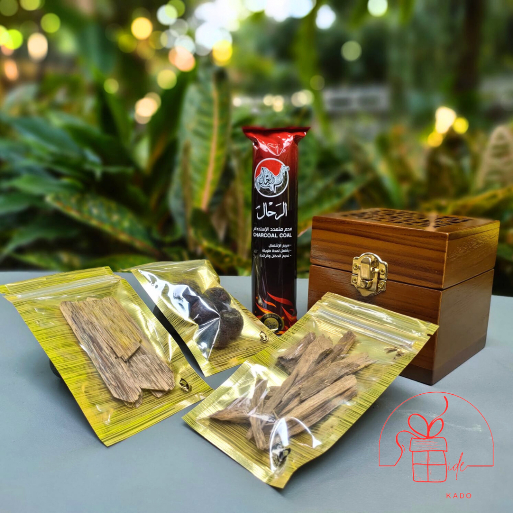 Paket Mabkhara / 1 Set Mabkhara Kayu Jati / Bukhur Premium / Hadiah