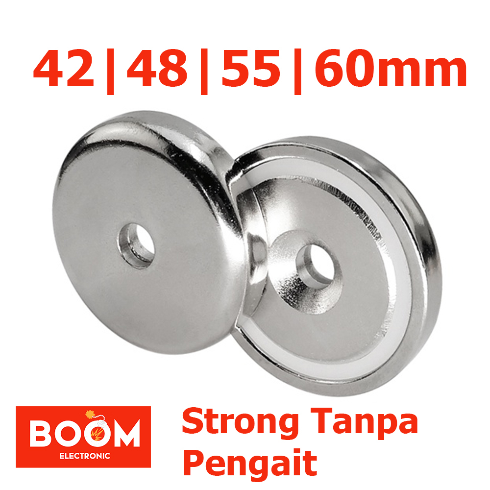 Magnet N52 Neodymium Strong Tanpa Pengait Diameter 42, 48, 55, 60mm