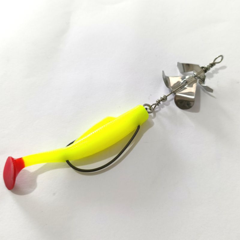 slash BAIT double propeler soft lure 8cm