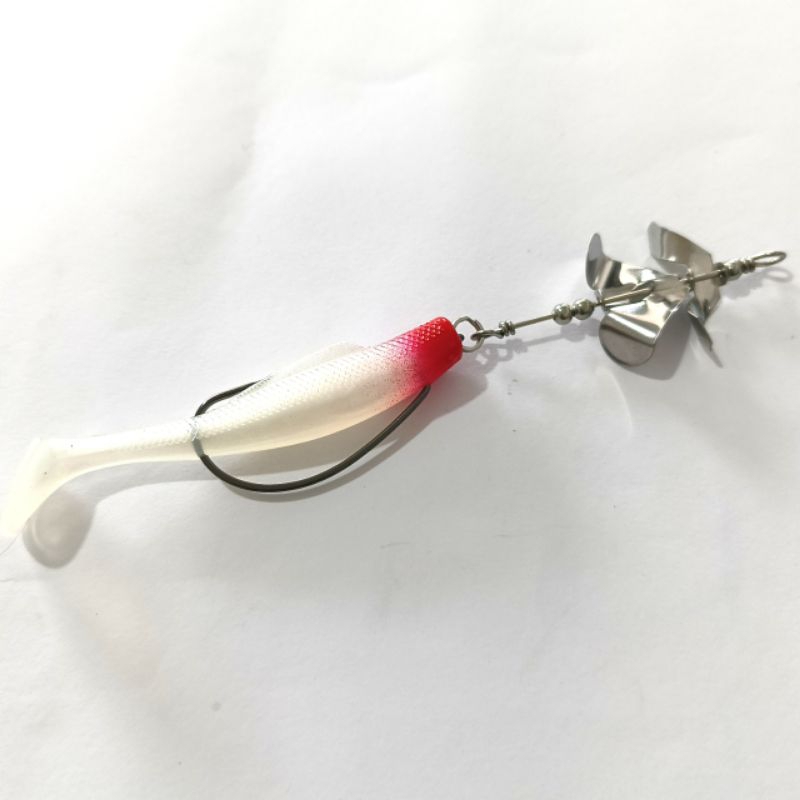 slash BAIT double propeler soft lure 8cm