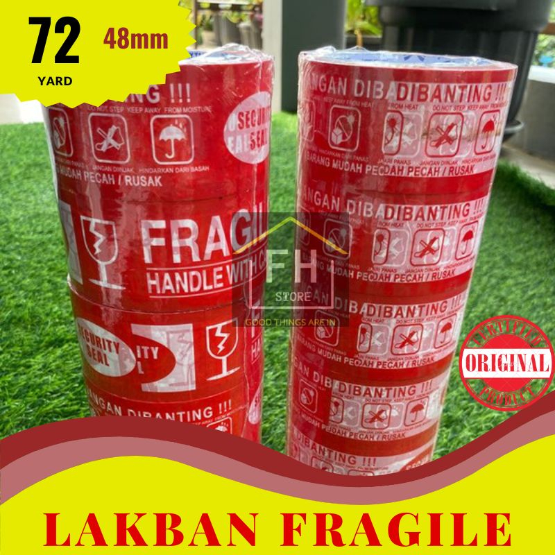 

Lakban FRAGILE 2 INCH/ JANGAN DIBANTING/ 48 MM (1 SLOP 6 PCS)