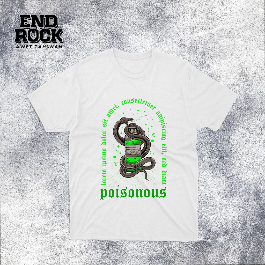 Kaos Distro Regular slimfit Original endrock Tema Poisonous DTFS176