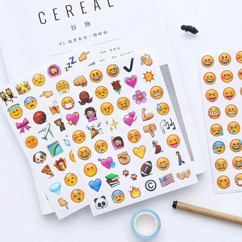 Sticker Lucu Emoji /Huruf Untuk Diary Jurnal Freebies