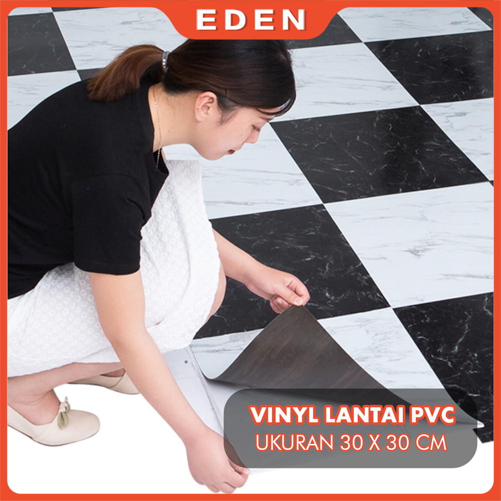 Lantai Vinyl Marble PVC Sticker Lantai Kayu Parket 30CM X 30CM Ketebalan 1MM