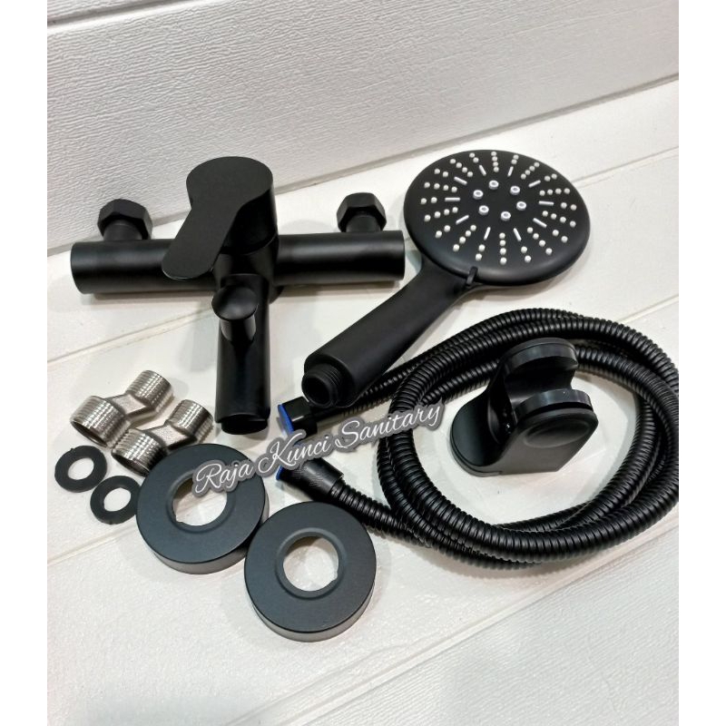 Kran Bathup Panas Dingin Black SUS 304/Kran Shower MIXER Black/Kran Shower/Kran Hitam/Black