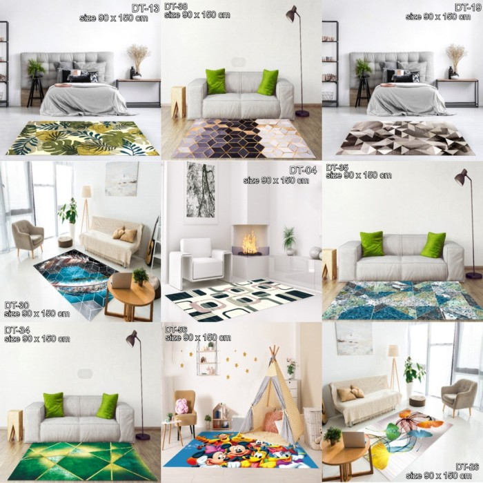 PROMO Karpet Eropa Minimalis Modern Style motif segitiga abstrak Karpet permadani modern sweden alas lantai ruang tamu murah anti slip motif cantik sutera99