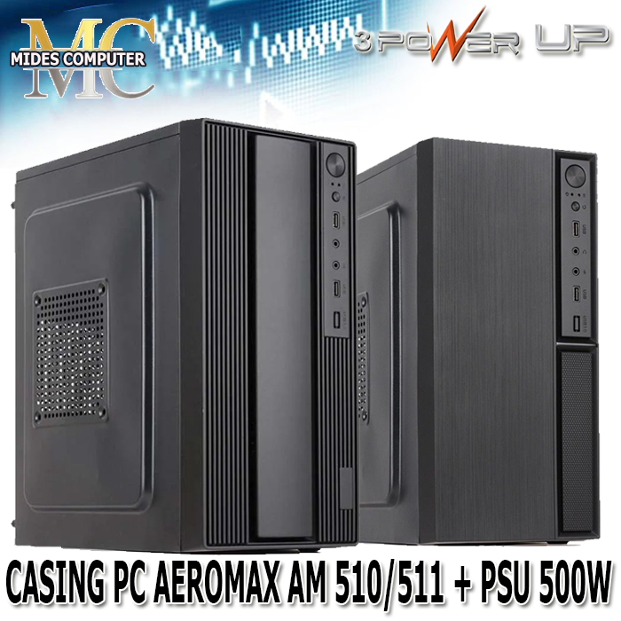 Casing PC Komputer Office AEROMAX Include PSU 500W