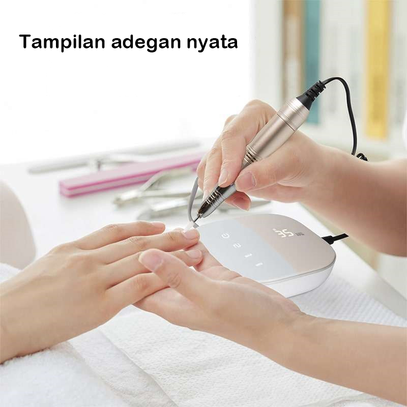 ☑️Garansi&amp;Hadiah☑️Alat Kikir Kuku Elektrik 35000RPM /Electric Nail Drill Machine Dengan Display Led Untuk Manicure Bits