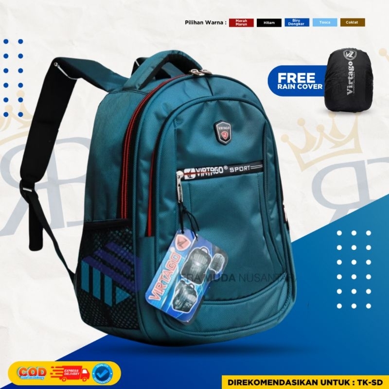 Ransel Terbaru Virtago/Tas Sekolah Virtago Untuk TK-SD/Tas Laptop